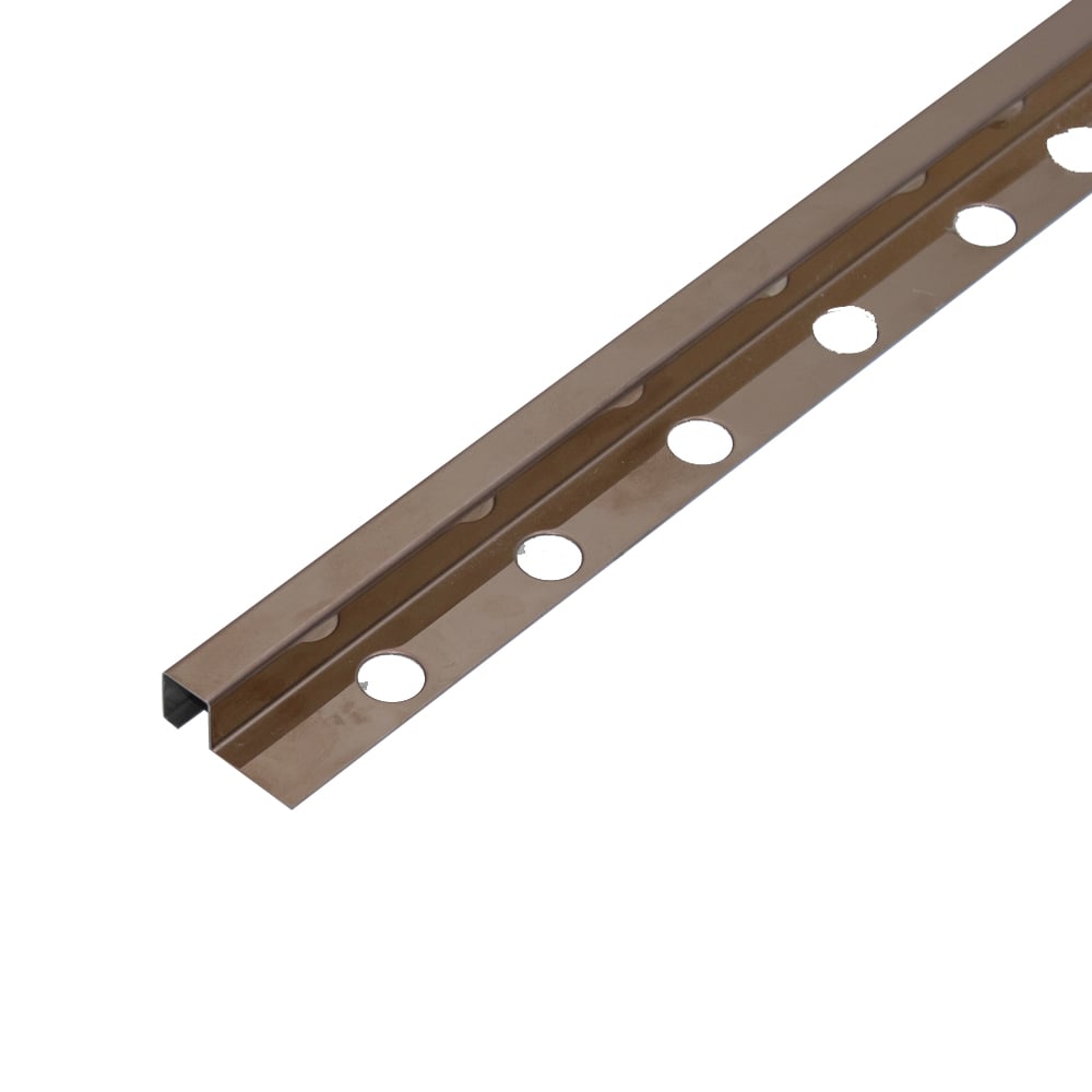 Stainless steel ceramic corner square brown 12 mm