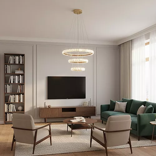 علاقي مودرن ذهبي لون الانارة 3 اضاءات واط 105