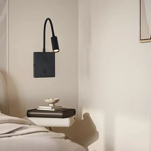 إضاءة أبليك حائط مودرن اسود E14*1L