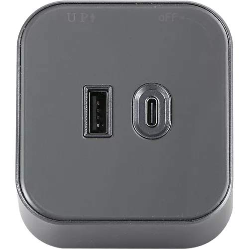 راس فيش مجرى مربع جرافيت مجوز USB+TYPE-C توفل
