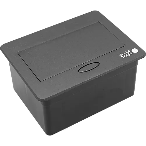 فيش ارضي ثلاثي USB + TYEP-C مع فيش كمبيوتر لون اسود توفل