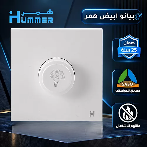 فيش منفذ كمبيوتر مفرد لون ابيض بيانو همر