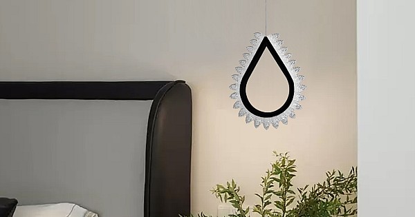 علاقي مودرن 2 متر اسود لون الانارة 3 اضاءات واط 15