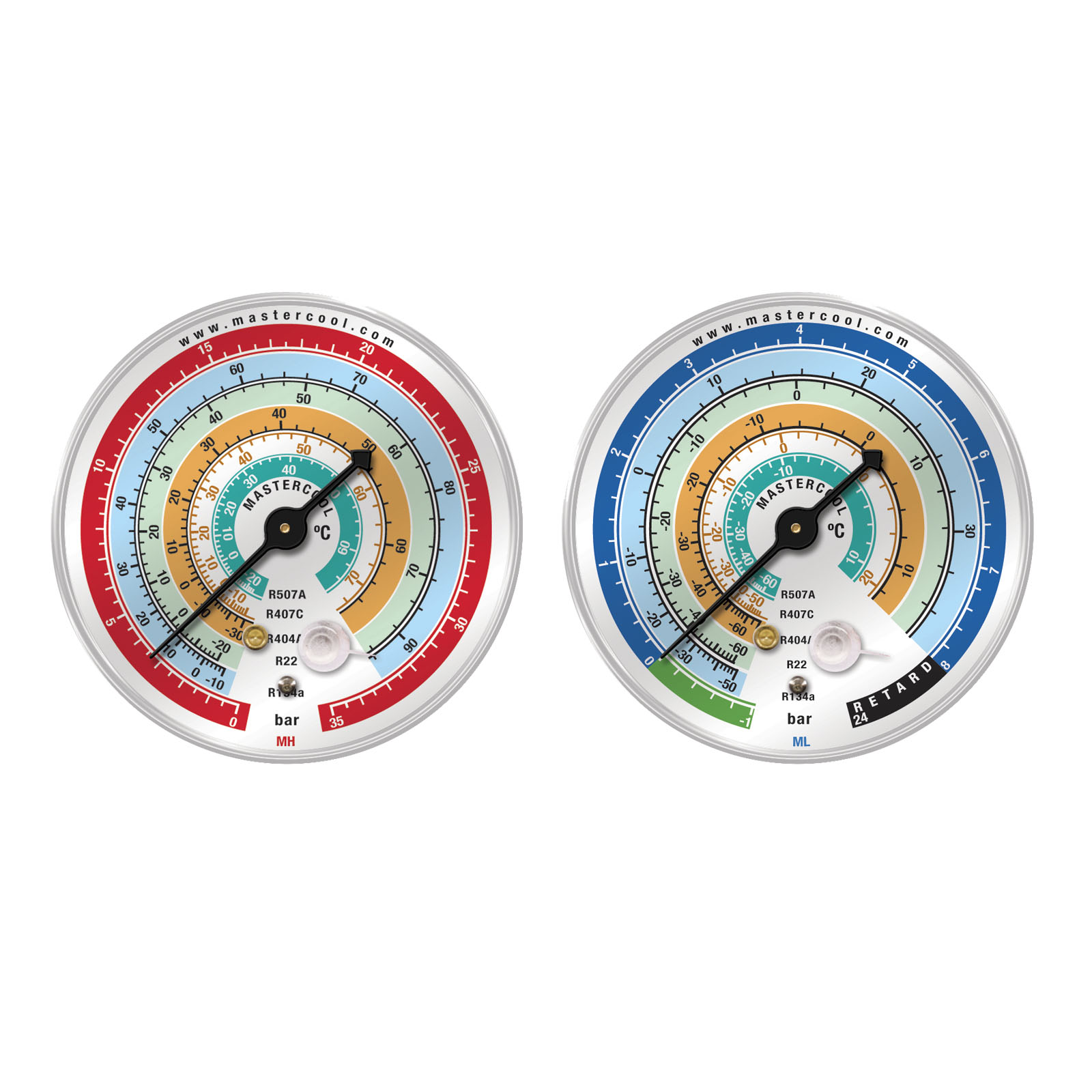 ساعة فريون ماستركول R-134A أزرق ضغط منخفض