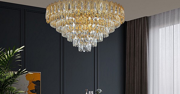 علاقي مودرن ذهبي E14*15