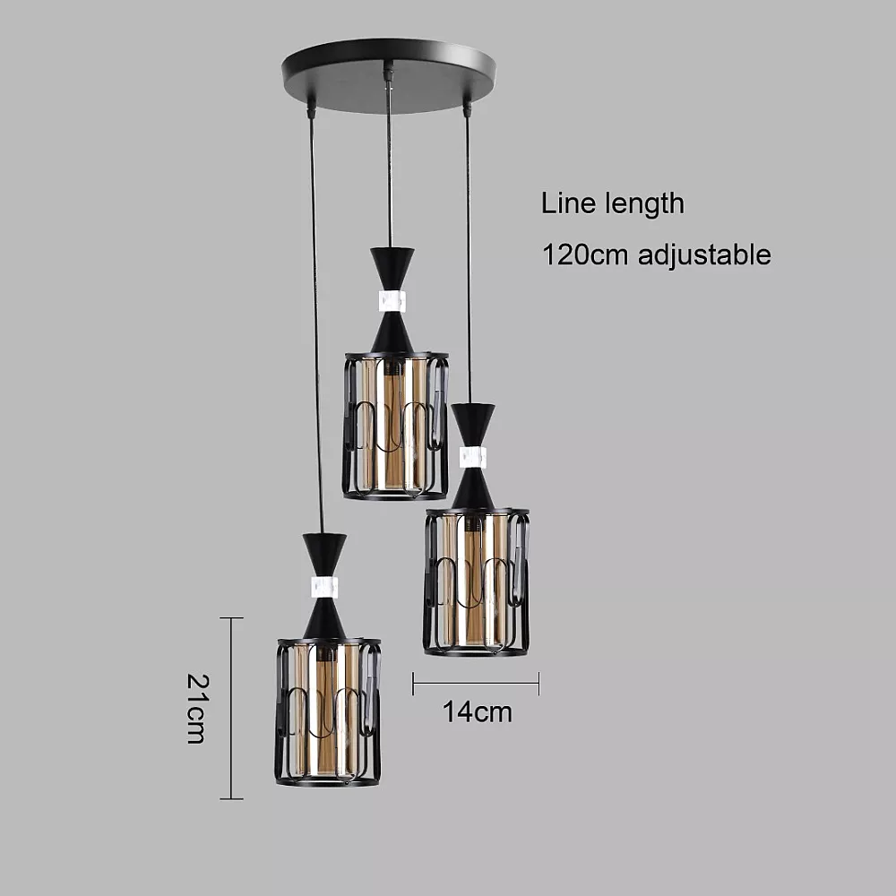 علاقي مودرن اسود E27*3