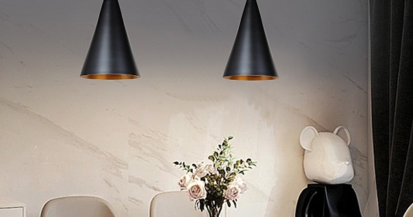 علاقي مودرن اسود+ ذهبي E27*1