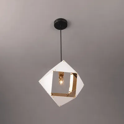 إنارة معلقة نيو كلاسيك معدن هندسي أبيض