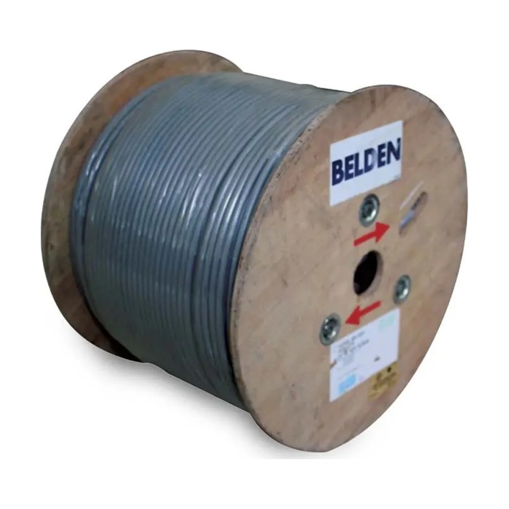 بلدن - كيبل سماعة - 2 خط - مقاس 16AWG - لون رمادي - 500 متر/اللفة - CU/FS /PE/FRNC/LSNH