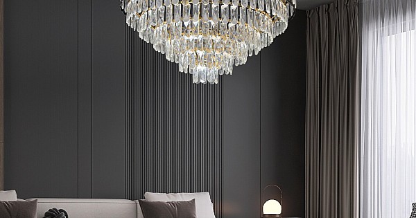 علاقي مودرن اسود E14*15 قطر 80 سم