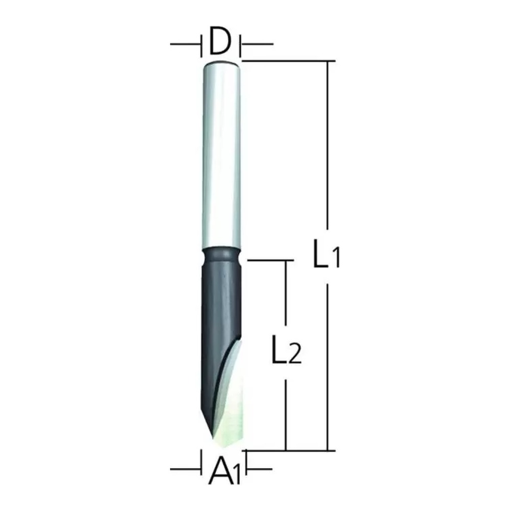 ماكيتا إكسسوارات, إطار مستقيم - لقمة تفريز (6 مم) D-16988