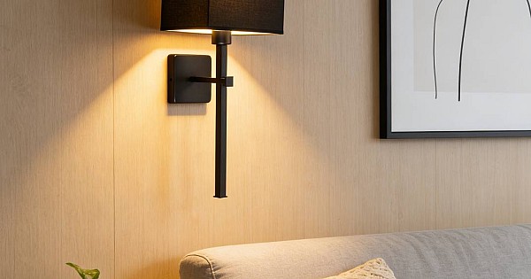 إضاءة أبليك حائط مودرن اسود E14*1L