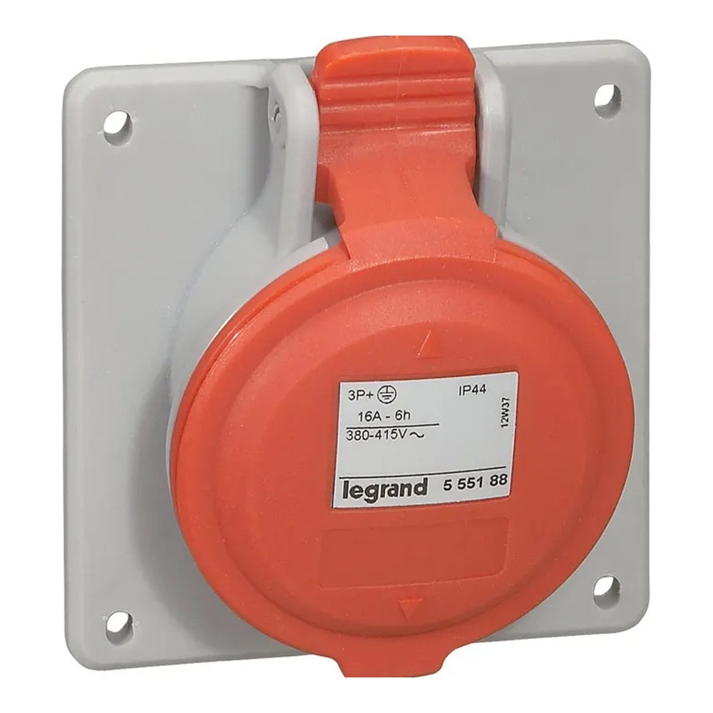 فيش صناعي ليجراند 16A 3P+E 380/415V على لوحة كهربائية IP44 P17