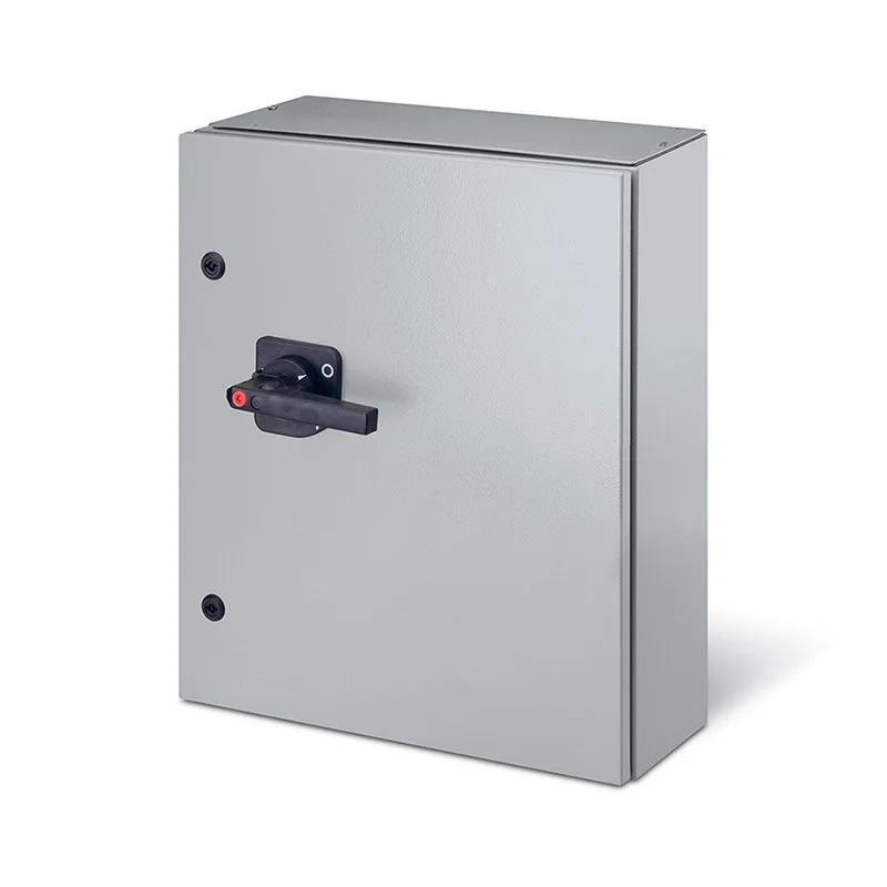 سكامي - مفتاح فصل مغلق بفيوز، 250A، 4P(3P+N)، IP65، 400x600x200mm، KF3، IK10، استخدام عام، رمادي/أسود، DIN-NH، الفيوزات غير مرفقة