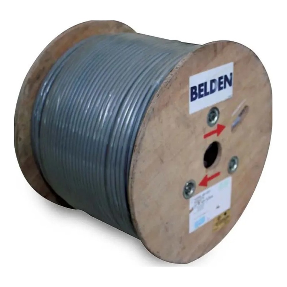 بلدن - كيبل سماعة - 2 خط - مقاس 16AWG - لون رمادي - 500 متر/اللفة - CU/FS /PE/FRNC/LSNH