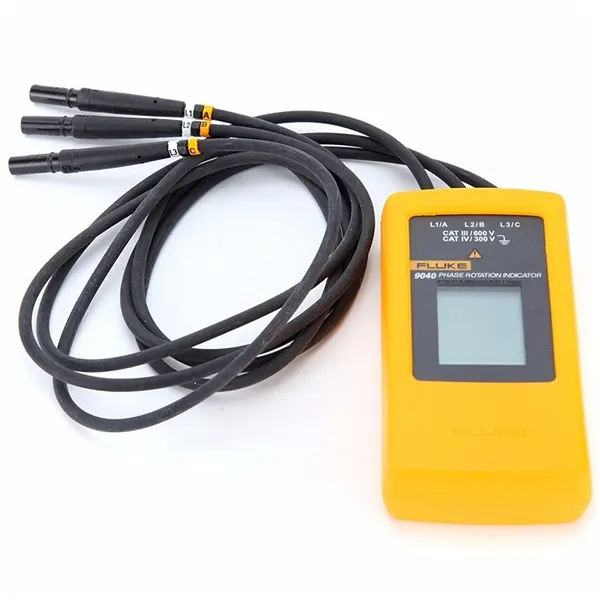 جهاز فحص تتابع الفازات ديجيتال فلوك FLUKE-9040 40 إلى 700 فولت تيار متردد 15 إلى 400 هرتز CAT III 600V/CAT IV 300V