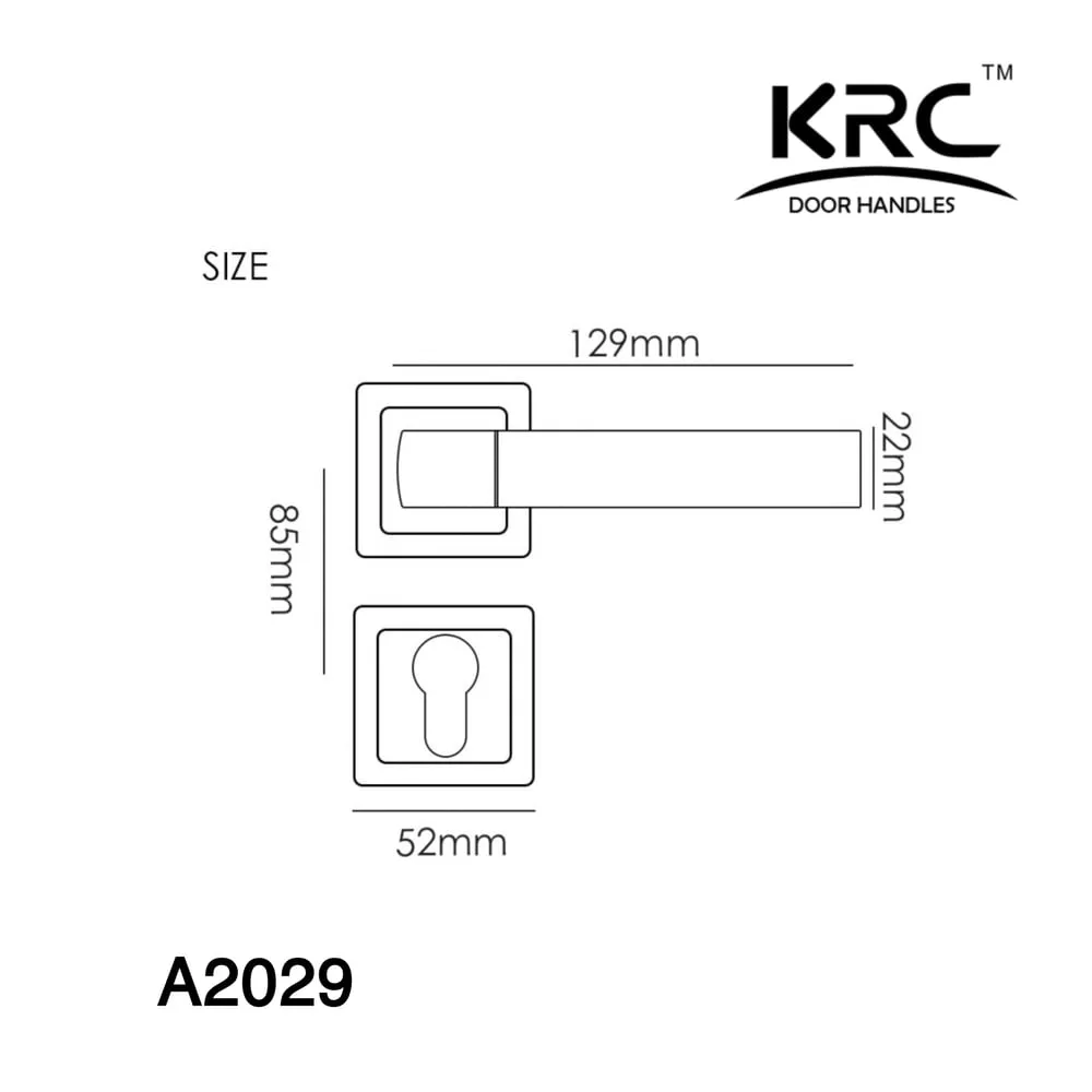 مقبض باب فضي عصري من KRC – موديل A2029