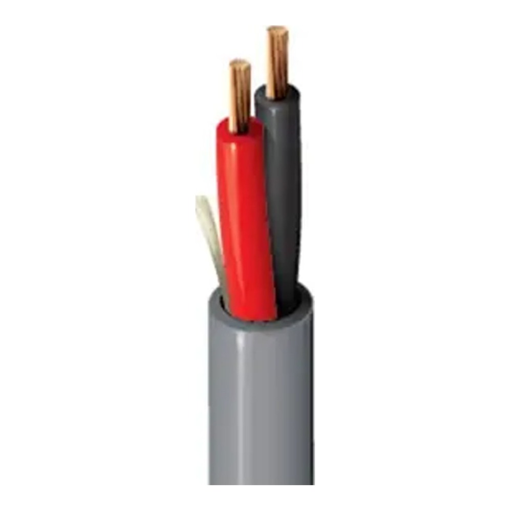 بلدن - كيبل تحكم - 2 خط - مقاس 22AWG - لون رمادي - 500 متر/اللفة - Security & Sound, 2 Conductor 22 AWG BC, LSZH, Eca