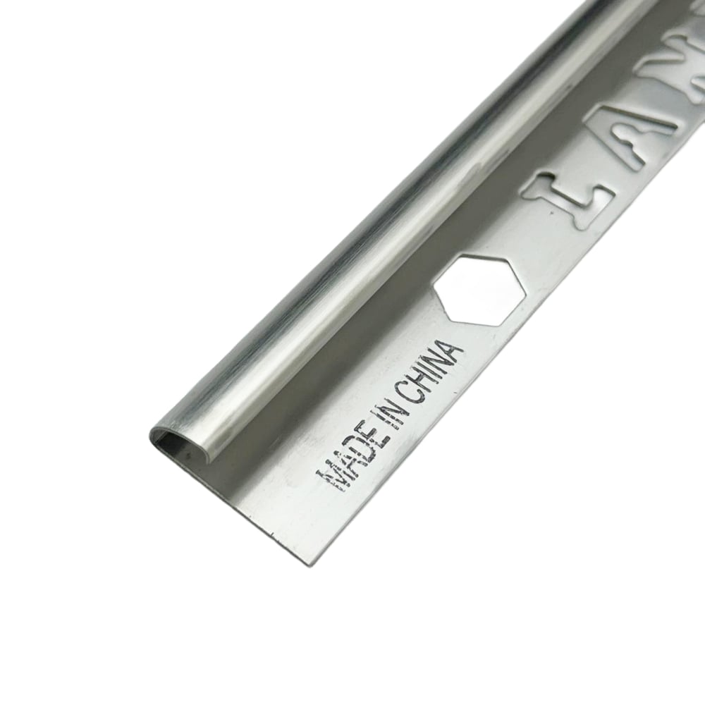 Stainless steel 304 angle round ceramic silver matte 2.50 m 12 mm SR001-SB-12H LANDBUILD