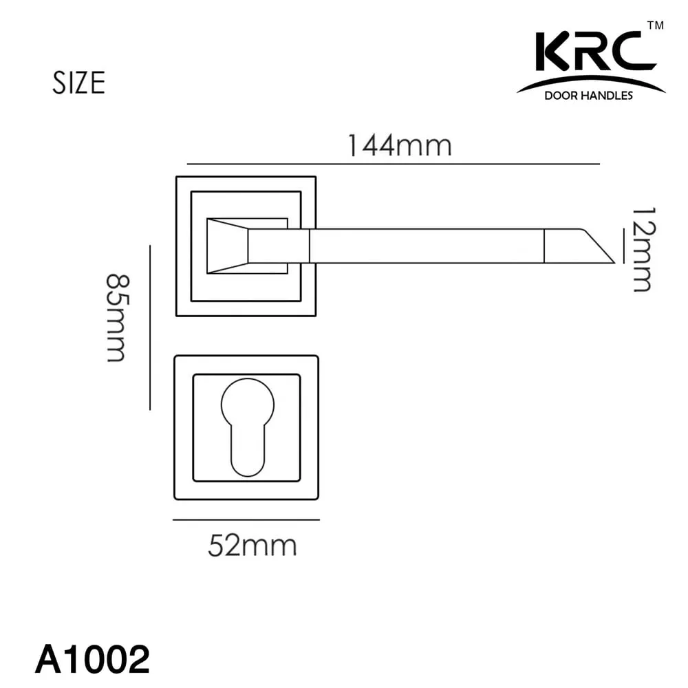 مقبض باب فضي عصري من KRC – موديل A1002