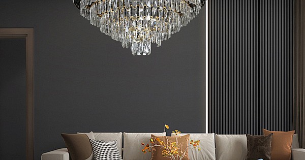 علاقي مودرن اسود + ذهبي E14*15 مقاس 800 ملم