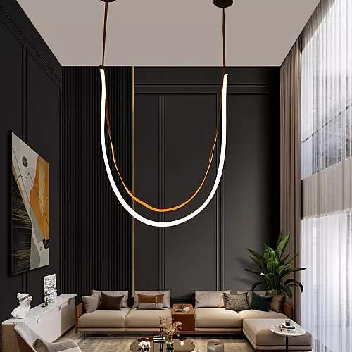 علاقي مودرن اسود+ذهبي E14*15