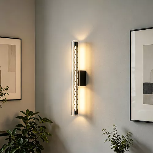 إضاءة جدارية مفرد اسود + طربوش ابيض E14*1
