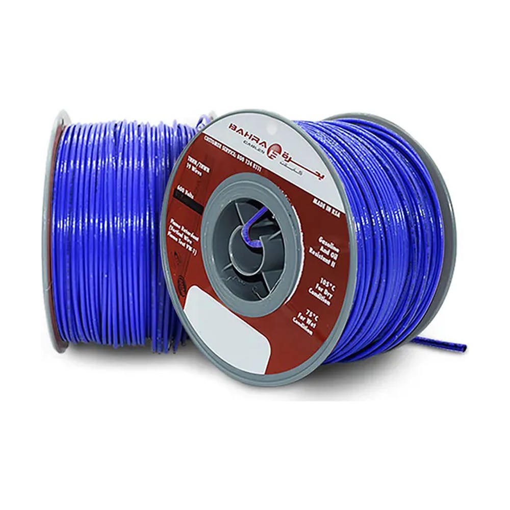 سلك كهربائي نحاس THHN 14 AWG أزرق 600 فولت 152.44 متر