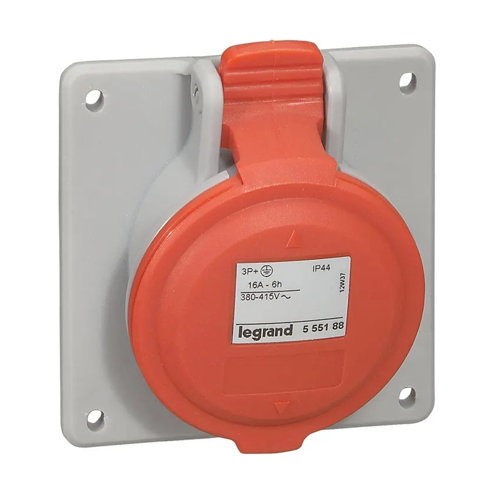 فيش صناعي ليجراند 16A 3P+E 380/415V على لوحة كهربائية IP44 P17