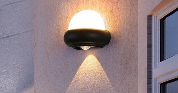 اناره خارجية كشاف بوابة لون الانارة اصفر نصف بيضاوي 7 واط تصميم كلاسيكي جميل