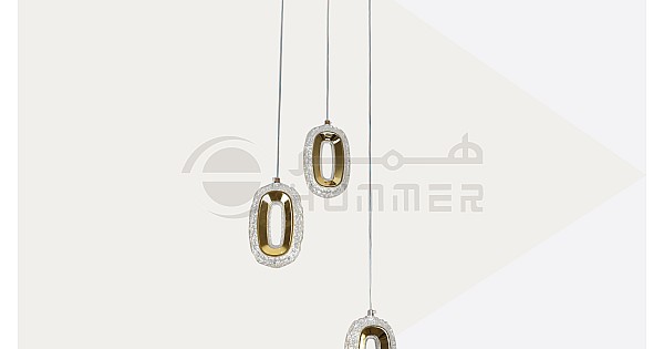 علاقي مودرن ذهبي لون الانارة 3اضاءات 25 واط ثلاثي