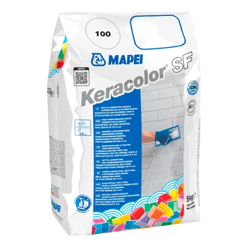 معجون فواصل إسمنتي بوليمري Mapei Ultracolor Plus 100 أبيض 5 كجم