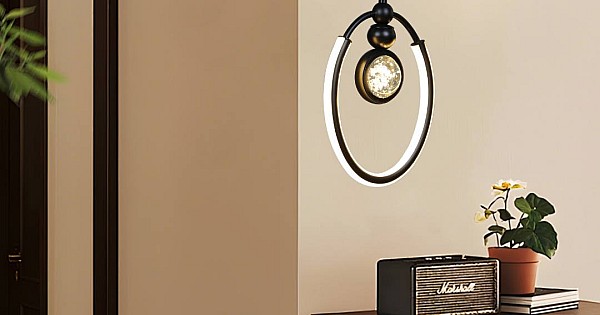 علاقي مودرن اسود لون الانارة 3 اضاءات واط 12