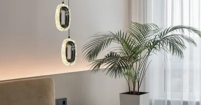 نجف مودرن اسود نيكل كروم لون الانارة 3 اضاءات 5 واط مجوز