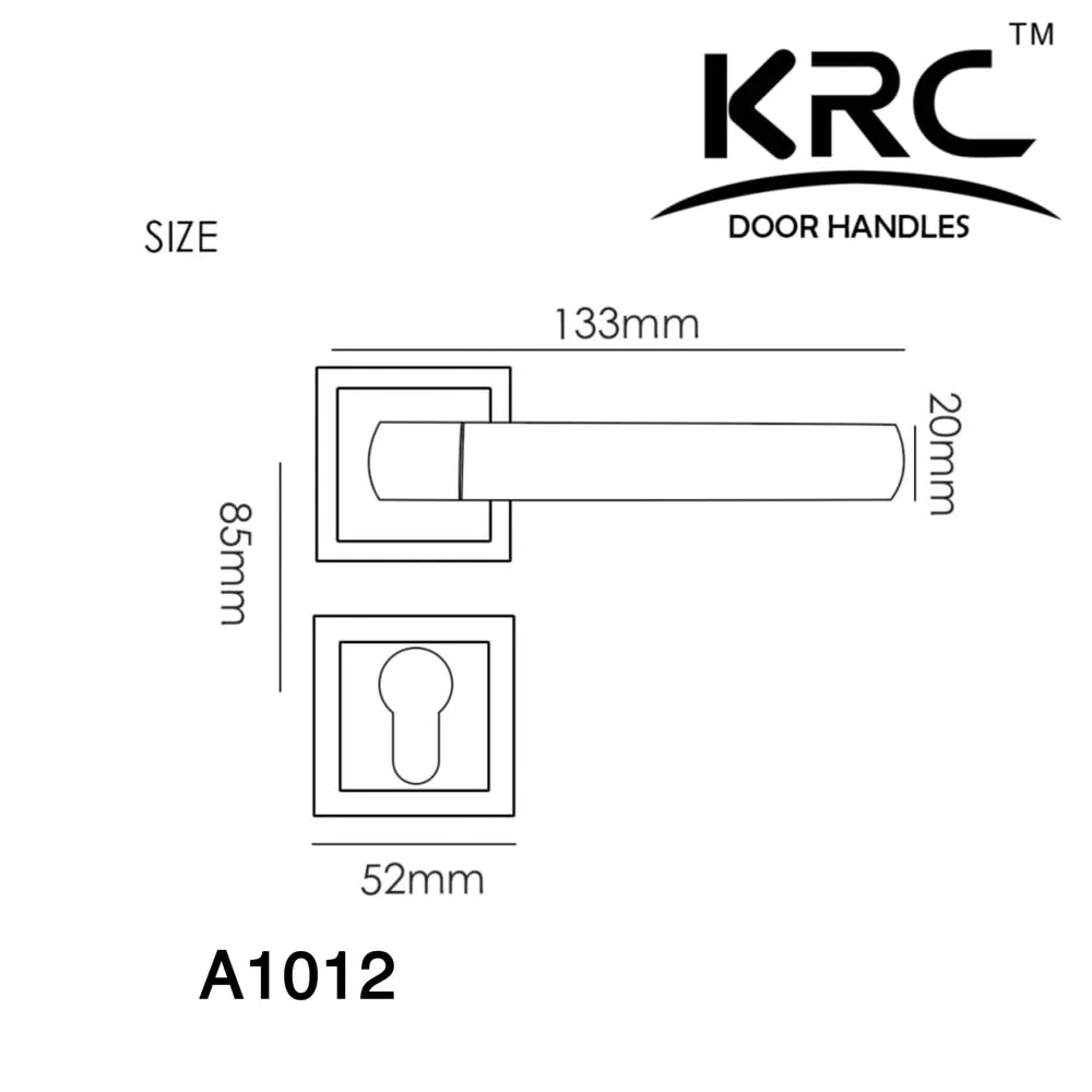 مقبض باب فضي عصري من KRC – موديل A1012