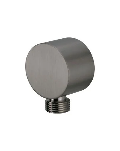 CASCADA Angled hose connector, round titanium DEANTE