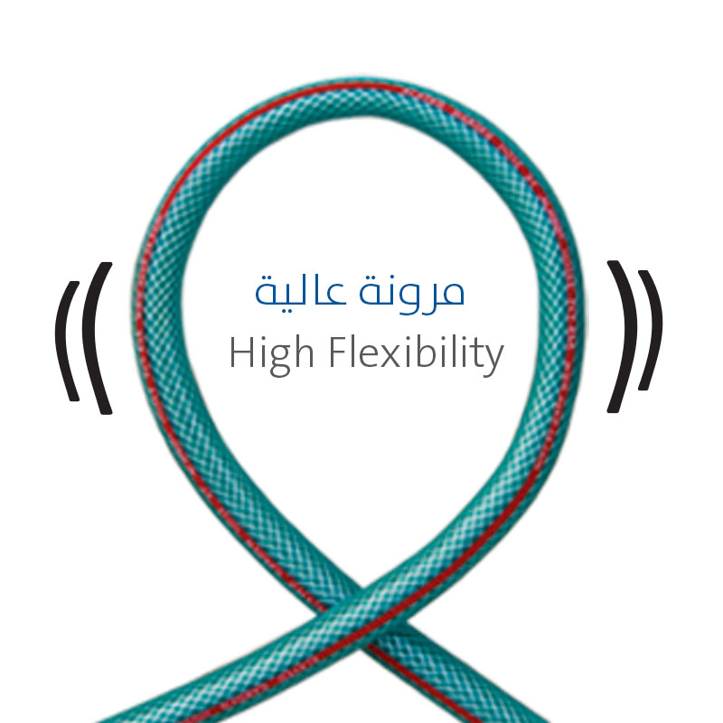 لي ماء توصيلة 1.5 متر 3/4 بوصة أخضر كريستال برؤوس