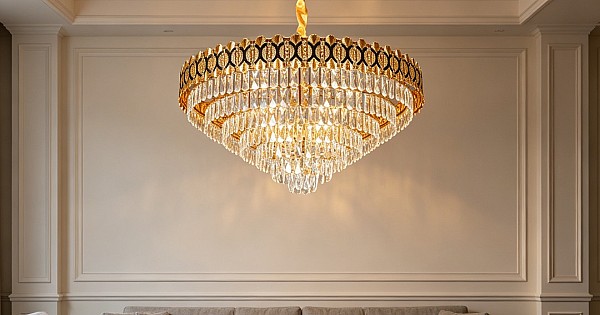 علاقي مودرن ذهبي E14*22