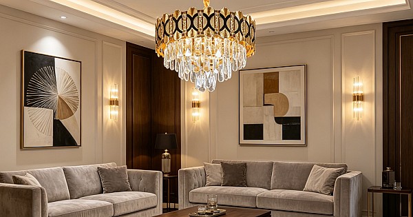 علاقي مودرن ذهبي E14*5
