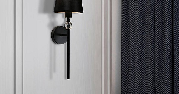 إضاءة أبليك حائط مودرن اسود E14*1L