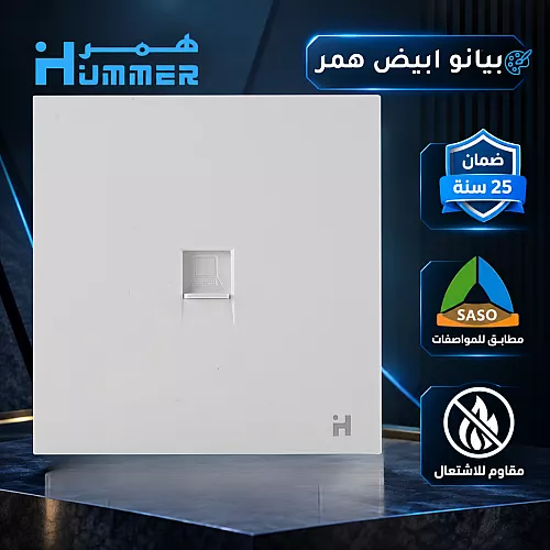فيش منفذ كمبيوتر مفرد لون ابيض بيانو همر