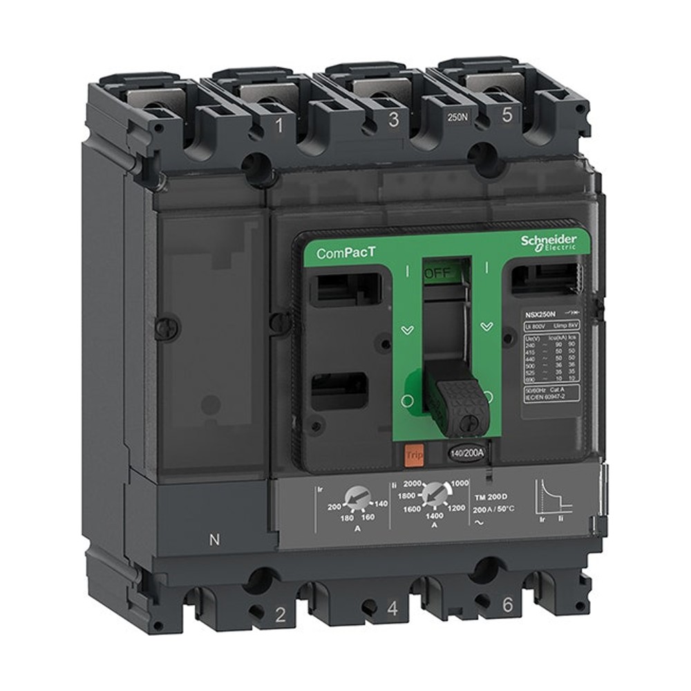 قاطع كهربائي SCHNEIDER ELECTRIC ComPacT NSX160N 160A 4 أقطاب