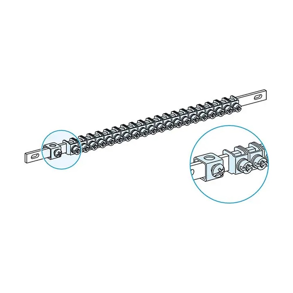 شنايدر - إكسسوار لوحة خدمة - EARTH BAR 35²/40 CLAMPS L450 LINERGY TB