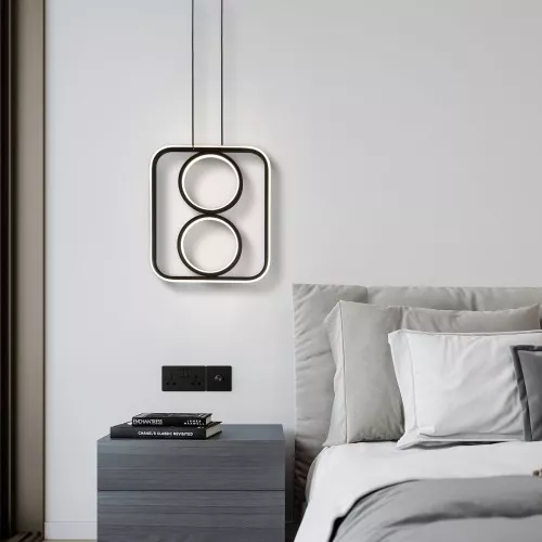علاقي مودرن 350*310 اسود لون الانارة 3 اضاءات 60 واط