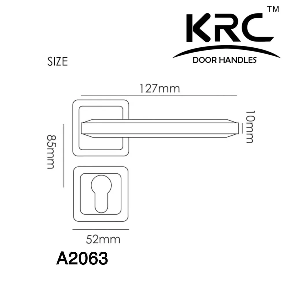 مقبض باب فضي عصري من KRC – موديل A2063