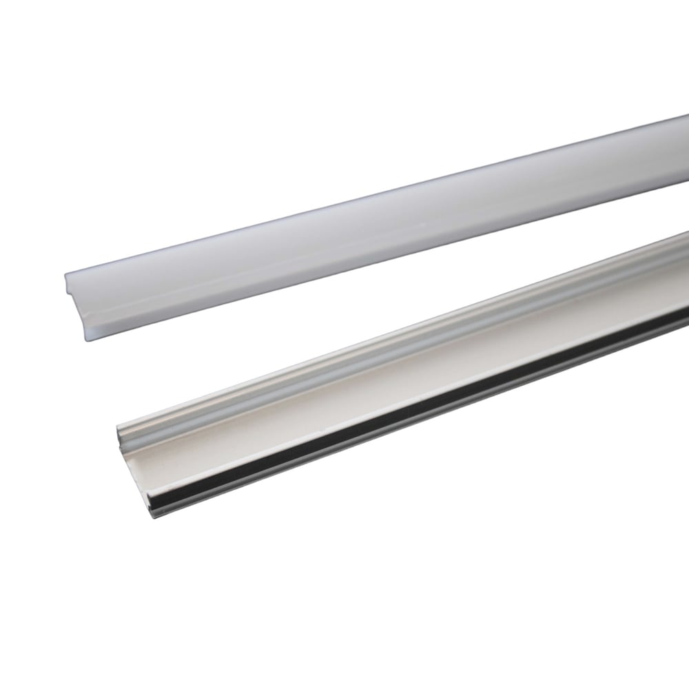 Aluminum track 3 meters without lip 161 silver