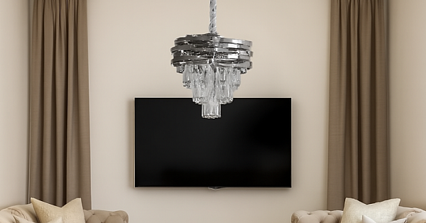 نجف علاقي كريستال فضي E14*3
