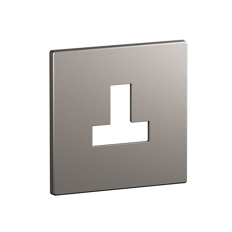 ارتيور ادفانس - غطاء فيش بدون مفتاح 13 أمبير, المواصفات البريطانية, مقاس مفرد, Slender, تركيب مخفي, بلاستيك حراري (Thermoplastic), تيتانيوم مطفي