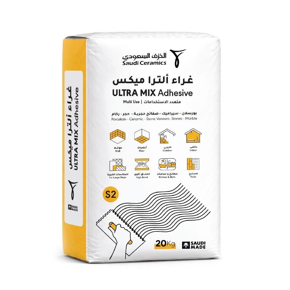 لاصق بلاط SCC Ultra mix 20 كجم أبيض