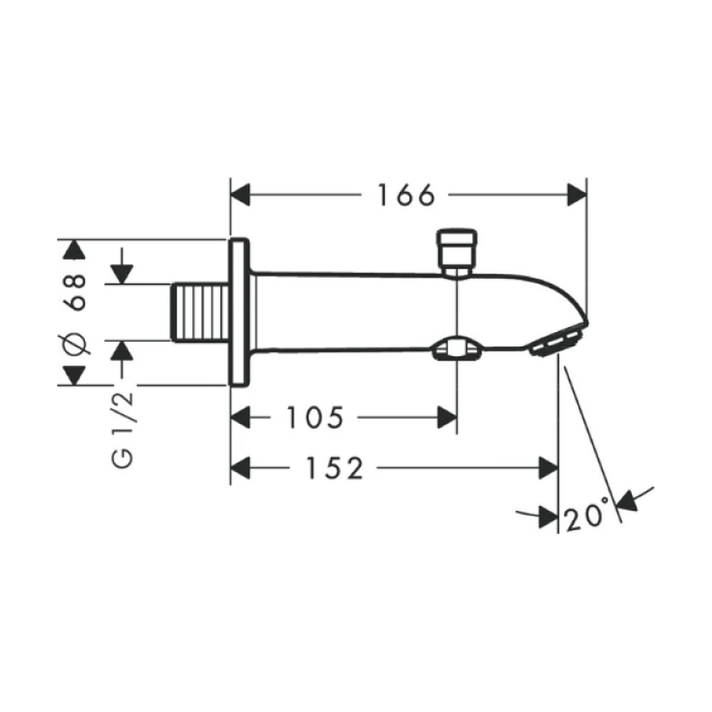 صباب خطين 15.2 سم كروم hansgrohe -13423000